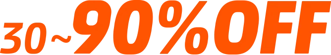 30～90%OFF